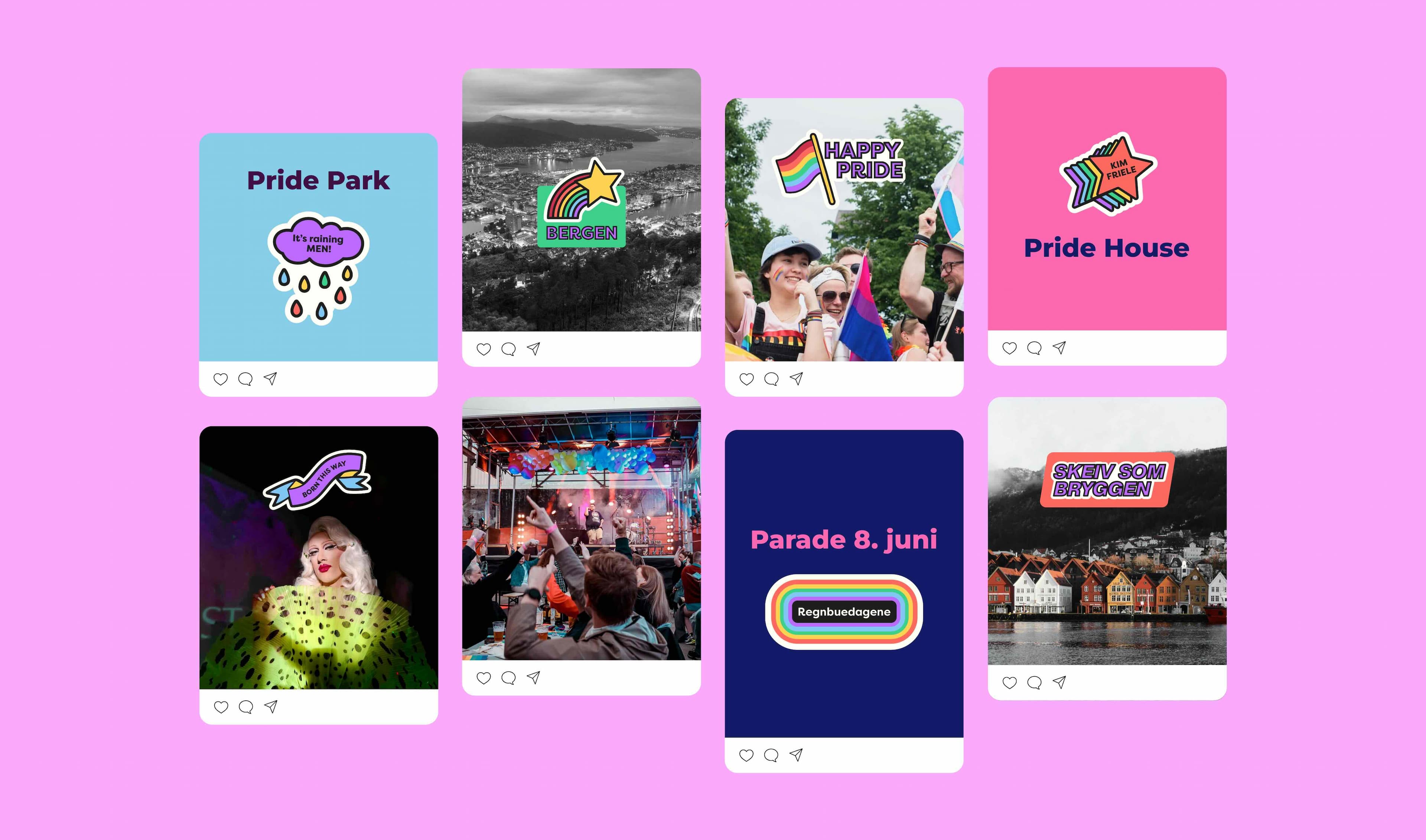 Social media posts from Bergen Pride